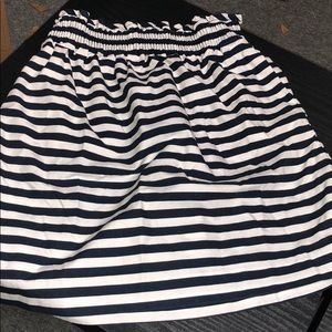 J. Crew navy & white striped skirt